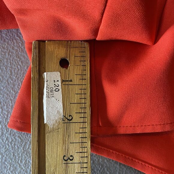 She + Sky Strapless Romper Sz S Red Lined Pockets Shorts Fitted Pinup Rockabilly - Picture 6 of 10